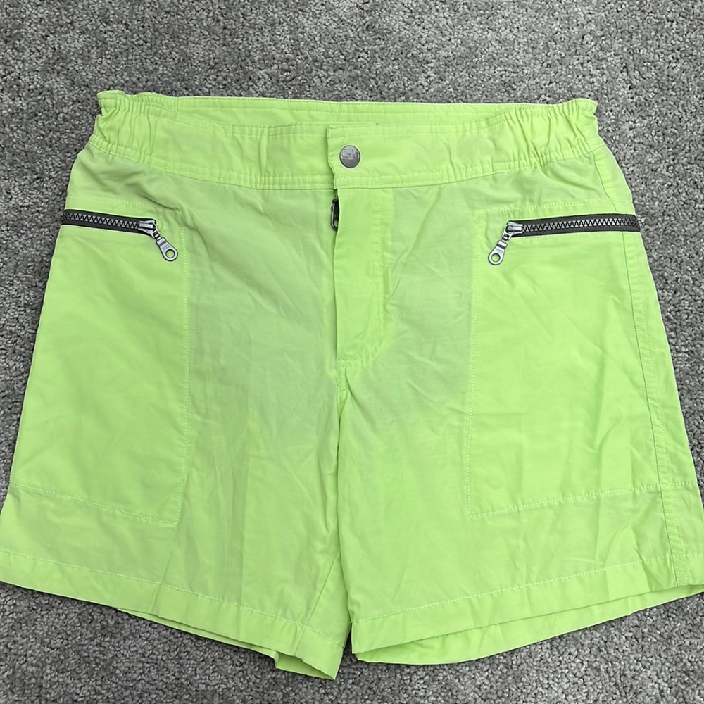 C-IN2 Neon Green cotton Nylon Blend Mesh Lined Shorts Men’s M - 7” Inseam
